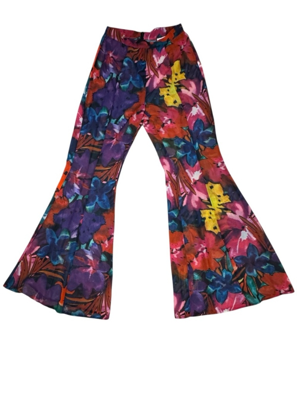 RNWY Romance Floral Sheer Flare Palazzo Pants Size S/US 4